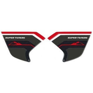 Adesivi di protezione laterale 3D per moto Yamaha Super Tener - Finitura in gel rosso - Product Image 2