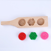 DT19 Moule en bois pour pain, gâteaux de lune, petits pains cuits à la vapeur, biscuits et desserts traditionnels