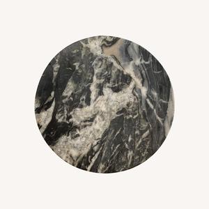 หินอ่อนกลมเสิร์ฟชีสบอร์ดเขียงหินอ่อนสีเทา - Product Image 1