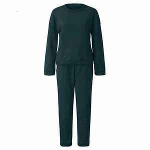 2025 nuevo traje de sudor al por mayor personalizado de algodón conjunto de 2 piezas nuevo diseño para mujeres ropa de entrenamiento femenino chándal trajes de jogging - Product Image 4