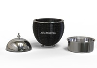 Bol de service élégant et durable de luxe noir pour salades, pâtes et plus de vaisselle élégante pour les repas et les événements