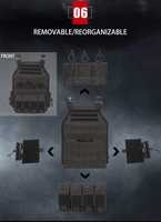 Gilet tactique Yakeda VT-6026-3 à dégagement rapide pour entraînement extérieur – Produit de sécurité léger pour activités de plein air
