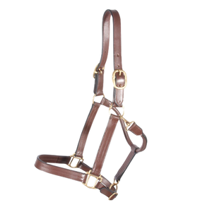 Nouveau licou en cuir véritable pour l'équitation Logo de taille personnalisable Utilisation durable des sports de plein air AL RAHMAN TACKS Modèle de marque - Product Image 1