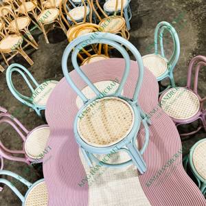 Best Selling Bright Blue Handcrafted Rattan <b>Chair</b> for <b>Kids</b> Modern Design Eco-Friendly Product for Kitchen and Bedroom - Product Image 4