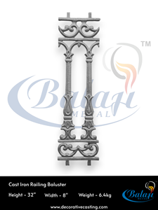 Grille de fenêtre sans cadre en fonte CI, moderne, panneau de sécurité pour balcon avec finition résistante à la rouille - Product Image 3