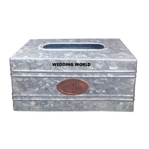 กล่องกระดาษทิชชูโลหะทำมือกล่องทิชชูโลหะแบบตั้งโต๊ะแฟนซีคุณภาพสูงขายส่ง - Product Image 1