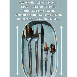 Nouveau design personnalisé ensemble de couverts couverts cuillère couteau et fourchette ensemble en acier inoxydable fait miroir poli vaisselle faite à la main - Product Image 4