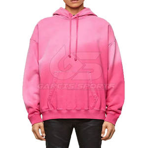 Pull à capuche en coton mélangé à l'acide pour hommes de qualité supérieure avec style de lavage vintage pour vêtements décontractés modernes - Product Image 1