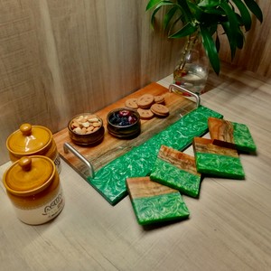 Plateaux en bois de résine, plateau de cuisine, plateau de luxe pour restaurants et hôtels, dernières pièces, plateau moderne d'excellente qualité - Product Image 3