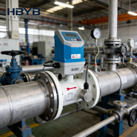 Débitmètre ultrasonique monté sur pipeline d'huile hydraulique diesel à auto-diagnostic haute température avec RS485 Modbus