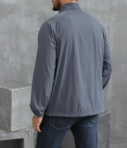 Chaqueta Cortavientos Ligera con Cierre de Cremallera de Cuarto para Hombre, con Estampado Invernal y Bolsillos Laterales, para Golf, Senderismo y Correr - Product Image 4