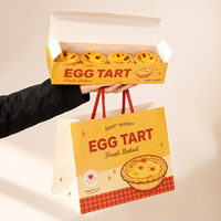 Boîte d'emballage pour tartelettes aux œufs personnalisées en gros Enten, boîte de boulangerie jetable en papier avec logo pour les pâtisseries