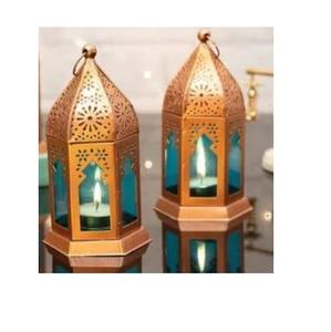 Lanterne porte-bougie suspendue en acier inoxydable gravée à la main pour la maison, l'hôtel, le restaurant, lanterne en métal de haute qualité, lot de 2 - Product Image 2