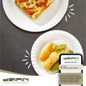 Made in Italy Plato de Cartón Blanco Redondo Desechable Ecológico Personalizable Diferentes Tamaños Listo para Enviar - Product Image 5