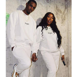 Venta al por mayor Unisex Oversize Sudadera Mujer Conjunto personalizado algodón Jogger conjuntos 2 piezas chándal sudadera pantalones de chándal conjunto Mujer - Product Image 2