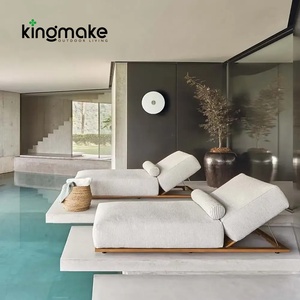 Sân vườn khách sạn ngoài trời rắn gỗ không thấm nước hồ bơi Ghế hồ bơi ghế tắm nắng sân vườn ghế phơi nắng giường ngủ ngoài trời giường - Product Image 6