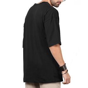Ne mode été hommes coton vente en gros en vrac impression Logo personnalisé 100% coton T-shirt uni hommes T-shirt - Product Image 6