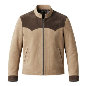 Luxury Men <b>Suede</b> <b>Leather</b> <b>Jacket</b> With Smooth Finish Comfortable Regular Fit Durable Stitching And Versatile Everyday Fashion - Product Image 1