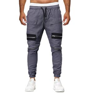 Pantalones de entrenamiento para hombre, pantalón de chándal de lana y algodón para correr, con bolsillos de carga, para Otoño e Invierno - Product Image 3