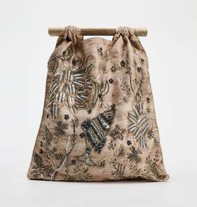 Pochette à main brodée ethnique style bohème, design fantaisie, perles, doublure pour mariage et soirée, vente en gros - Product Image 5