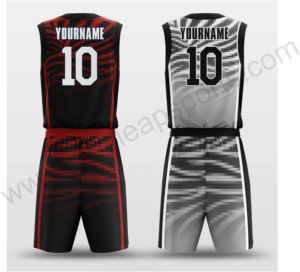 ชุดบาสเก็ตบอลเครื่องแบบบาสเก็ตบอลวัสดุโพลีเอสเตอร์100% ดีไซน์ดี - Product Image 1