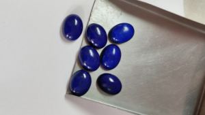 Lapis de haute qualité 12X16mm pierres précieuses lisses ovales prix de gros dos plat Lapis Cabochon Lot pierres à dos plat - Product Image 6