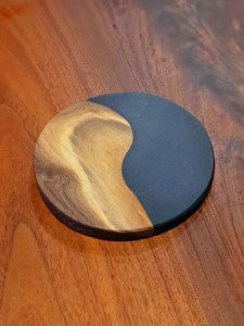 Artisan Handmade Durable Classic Natural Wooden Resin Coaster Set with Epoxy Resin for Home <b>Bar</b> and Restaurant Use - Product Image 2