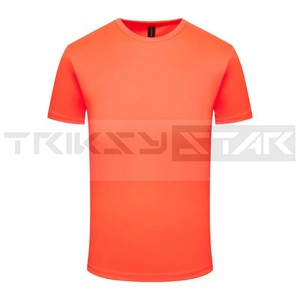 Camiseta de cuello redondo con logotipo bordado estampado personalizado 2025 de secado rápido 100% algodón Fitness deportes Top Ringer manga corta para correr - Product Image 6