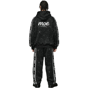 Fabricant de vêtements en gros, survêtement en strass, streetwear pour hommes, ensemble sweat-shirt et jogging, molleton lourd, logo personnalisé, OEM - Product Image 2