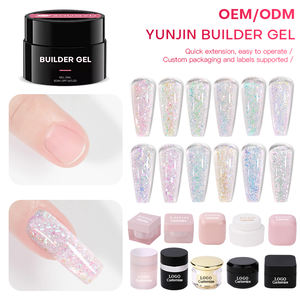 Kit de gel poly pour ongles, 50 ml, paillettes françaises, marque privée, sans TPO, extension <span class=keywords><strong>semi</strong></span>-permanente, construction UV - Product Image 1