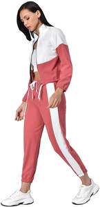 Conjunto Deportivo Informal de Gimnasio Personalizado al por Mayor, Sudadera Corta con Cremallera para Mujer, Conjunto de Sudadera - Product Image 3