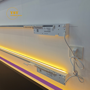 Rails de <span class=keywords><strong>rideaux</strong></span> électriques intelligents, rail de rideau motorisé avec éclairage LED pour salon - Product Image 6