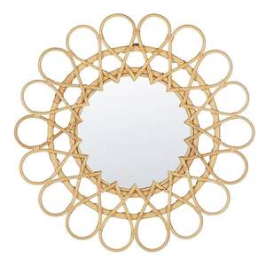 ESPEJO DE RATÁN NATURAL 100% DE ALTA CALIDAD para LUJOSAS HABITACIONES DE ESTILO TROPICAL Espejo de pared decorativo para el hogar - Product Image 5