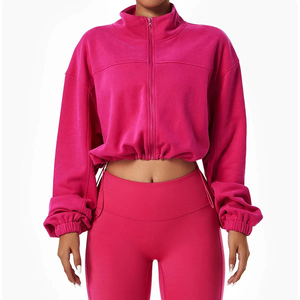 Sweat à capuche zippé intégral pour femme, grande taille, imprimé, 100 % coton, coupe ample, coupe-vent, haute qualité, pour le yoga et le fitness, style streetwear hiver - Product Image 1