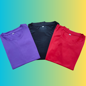 T-shirt unisexe 100% polyester à col rond avec motif imprimé par sublimation anti-odeur et antibactérien - Haut basique confortable et tendance - Product Image 2