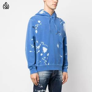 Sweat à capuche en détresse pour hommes de haute qualité 100% coton Streetwear automne saison usine directe échantillon gratuit en détresse - Product Image 4