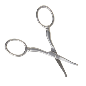 Tijeras para el cabello de orejas y nariz, cuchillas rectas, hoja curva de acero al carbono, tijeras de punta redondeada para cejas, nariz, bigote - Product Image 3