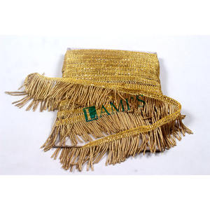 Vente en gros de franges en or noir personnalisées de haute qualité Article à franges en fil français Accessoire décoratif à la mode - Product Image 6