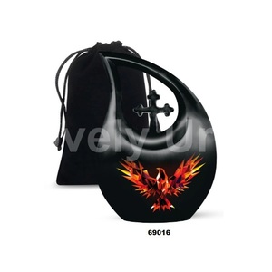 ที่ใส่เถ้ากระดูกรูปนกฟินิกซ์สำหรับผู้ใหญ่ทำจากอะลูมิเนียมสำหรับใส่เถ้ากระดูกของมนุษย์ประดับตกแต่งพร้อมถุงกำมะหยี่ฟรี - Product Image 4