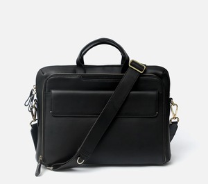 Sac à bandoulière pour ordinateur portable en cuir véritable noir, léger, pour hommes et femmes, sacoche d'affaires, sacoche, ordinateur 15 pouces, bureau - Product Image 1