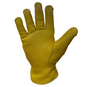 Gants de travail et de sécurité en cuir de chèvre à faible coût pour les mines industrielles, la conduite et la sécurité de la construction pour hommes et femmes - Product Image 4