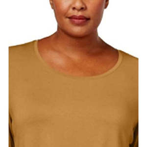 Top da donna con scollo rotondo della collezione JM Gold Plus Size XX-Large - Product Image 2