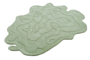 Tapis vert moderne en laine touffeté à la main pour chambre à coucher salon salle à manger bureau chambre d'enfants avec design irrégulier pour le sol de la maison - Product Image 2