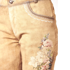 Traje de Oktoberfest Lederhosen para mujer Traje de festival de Octubre alemán Auténtico Lederhosen Señoras Octoberfest Damen Marrón claro - Product Image 4