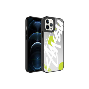 Coque en silicone de style Ins haut de gamme avec motif miroir pour iPhone 11 Pro et 12 Pro Max, protection de l'appareil photo et finition brillante - Product Image 1