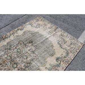 Vintage Rug, 5.3x8.9 ft Turkish Rug, <b>Brown</b> Southwestern <b>Wool</b> Rug - Product Image 5