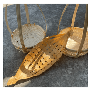 Bateau en bambou tissé à la main, fabriqué à partir de bambou écologique, pour la présentation des aliments, les plateaux de service et l'usage décoratif, artisanat vietnamien - Product Image 5