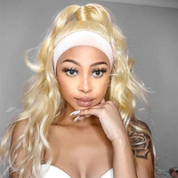 Perruque avec bandeau pour femmes CLJhair, vague corporelle, perruques blondes avec bandeau pour femmes