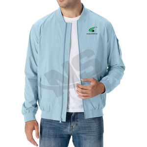 Blouson aviateur pour hommes sur mesure veste d'hiver en tissu de coton de couleur unie pour hommes vêtements de sortie de haute qualité - Product Image 6