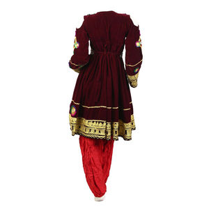 Vestido Tribal Étnico Afgano Banjara de la Mejor Calidad, Ropa Tradicional Musulmana, Cuello Alto, Manga Larga, Color en Contraste, Personalizable - Product Image 3